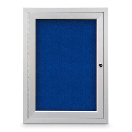 United Visual Products Sliding Door Indoor Enclosed Corkboard, 7 UV9028ACSH-WHITE-BUFF